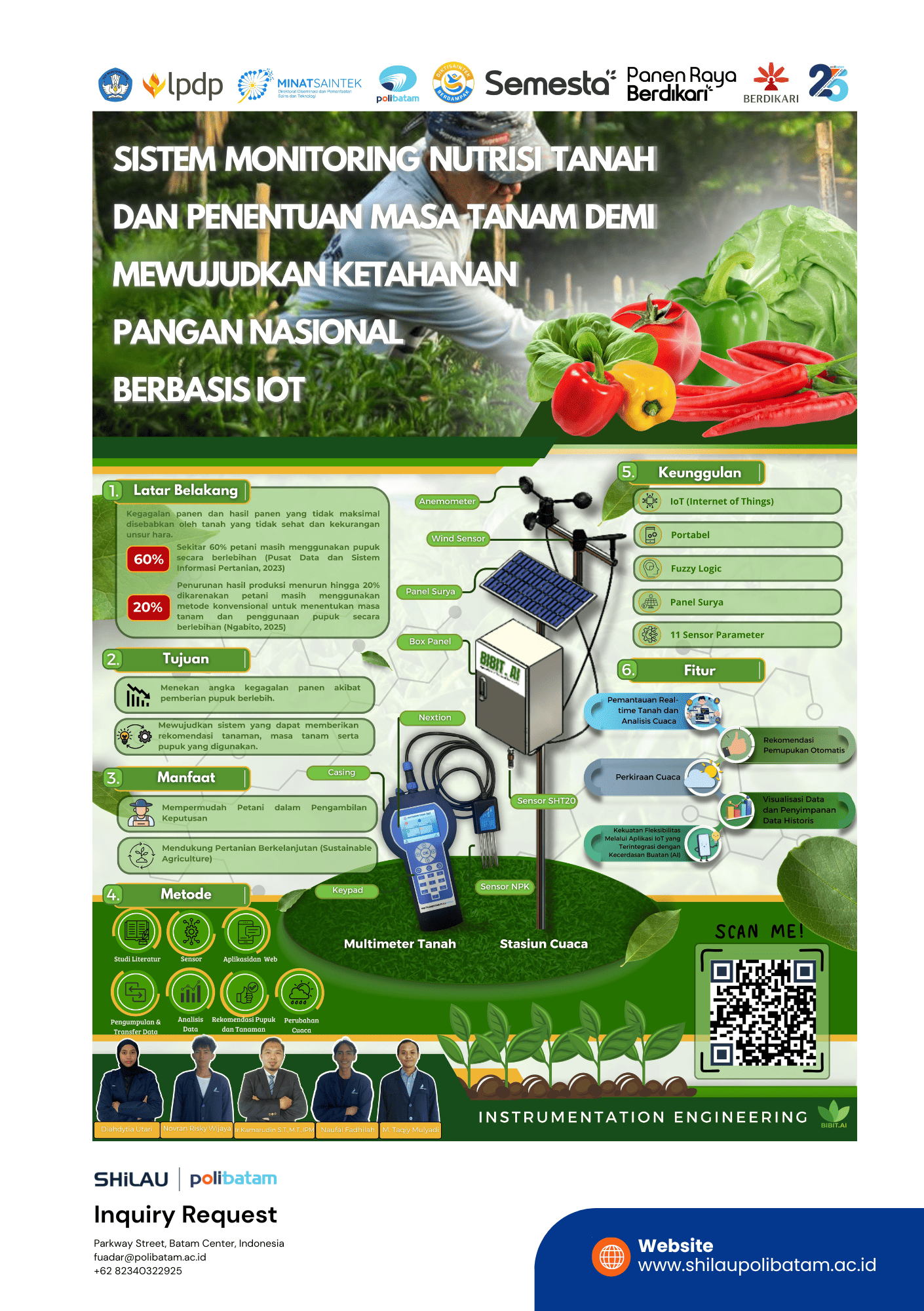 Bibit.ai - Multimeter Nutrisi Tanah dan Rekomendasi Masa Tanam serta Kadar Pupuk
