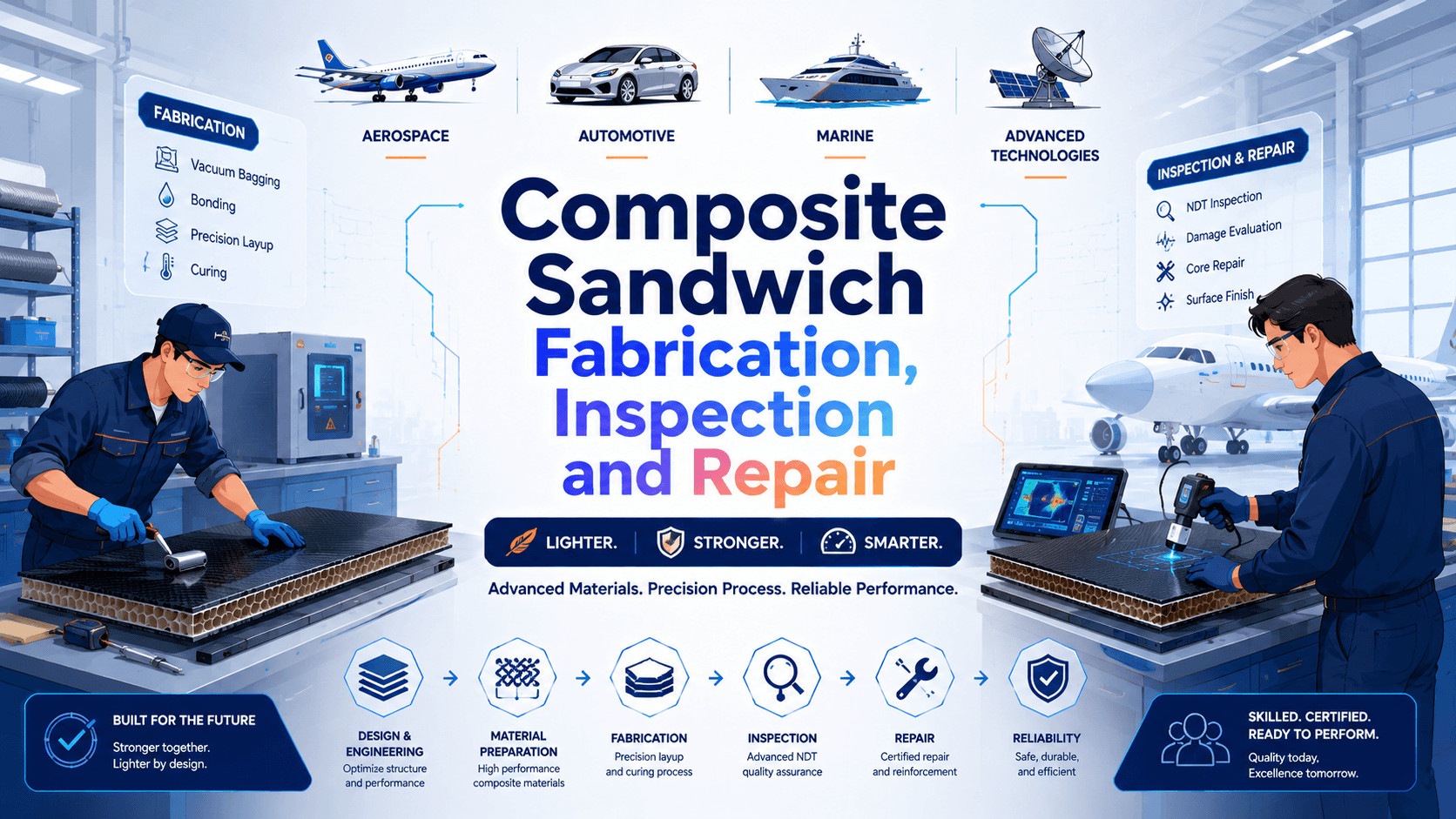 Composite Sandwich Fabrication, Inspection and Repair