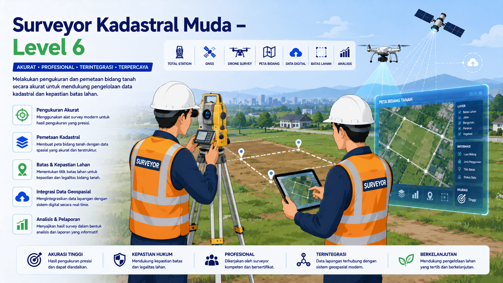 Surveyor Kadastral Muda - Level 6