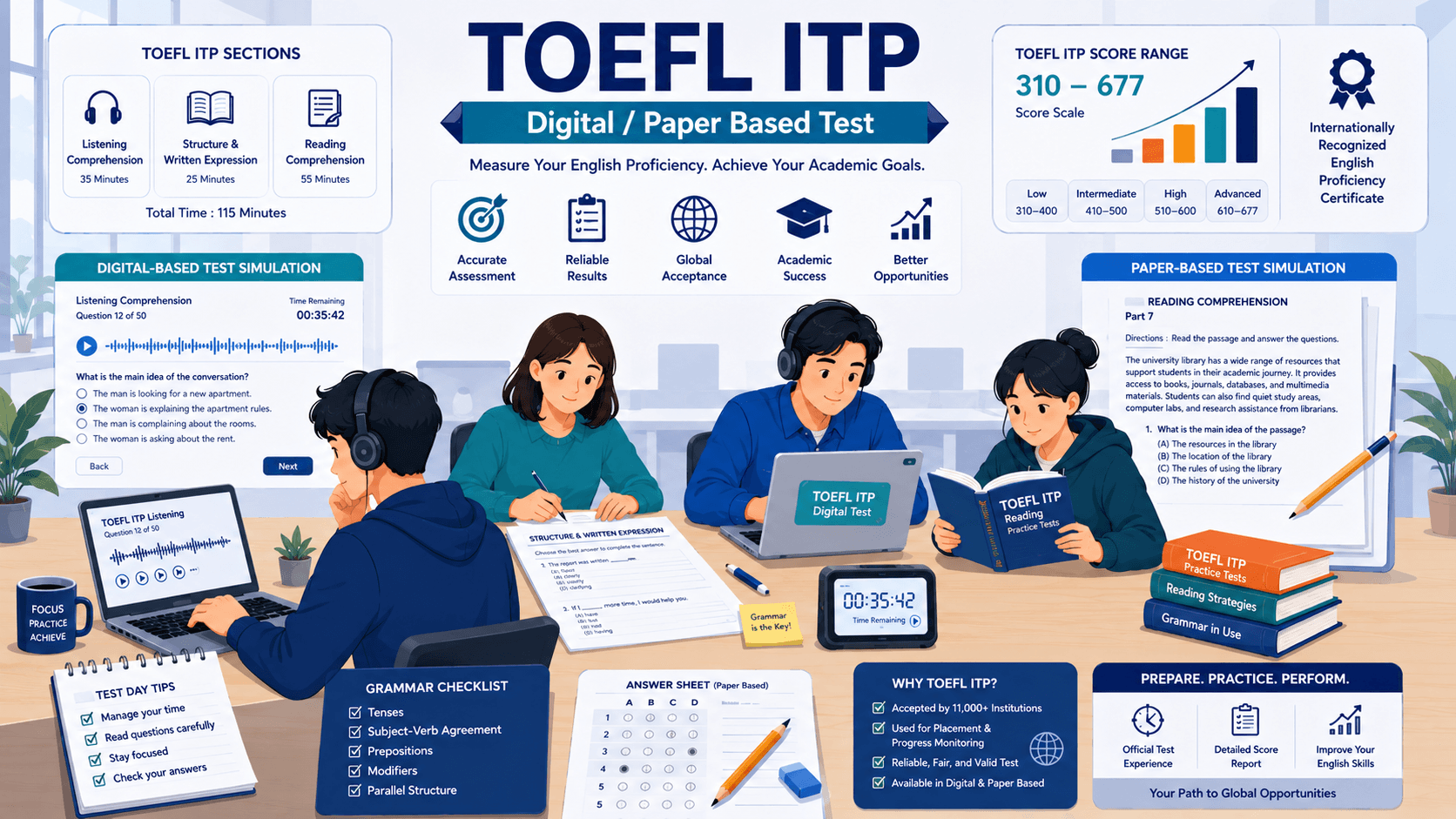 TOEFL ITP Digital / Paper Based Test